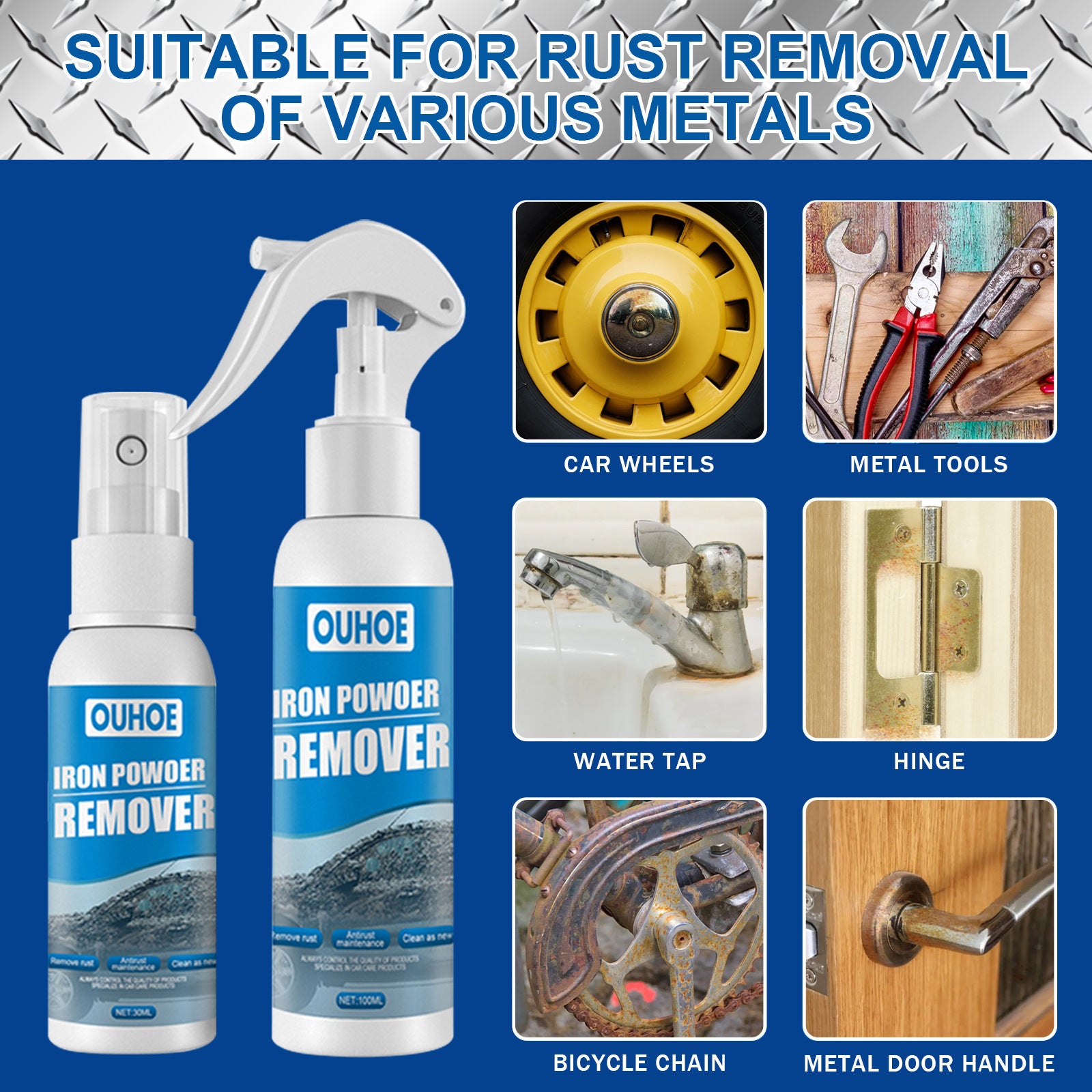 Premium Car Iron Rust Spray Anti-rust Rust Remover